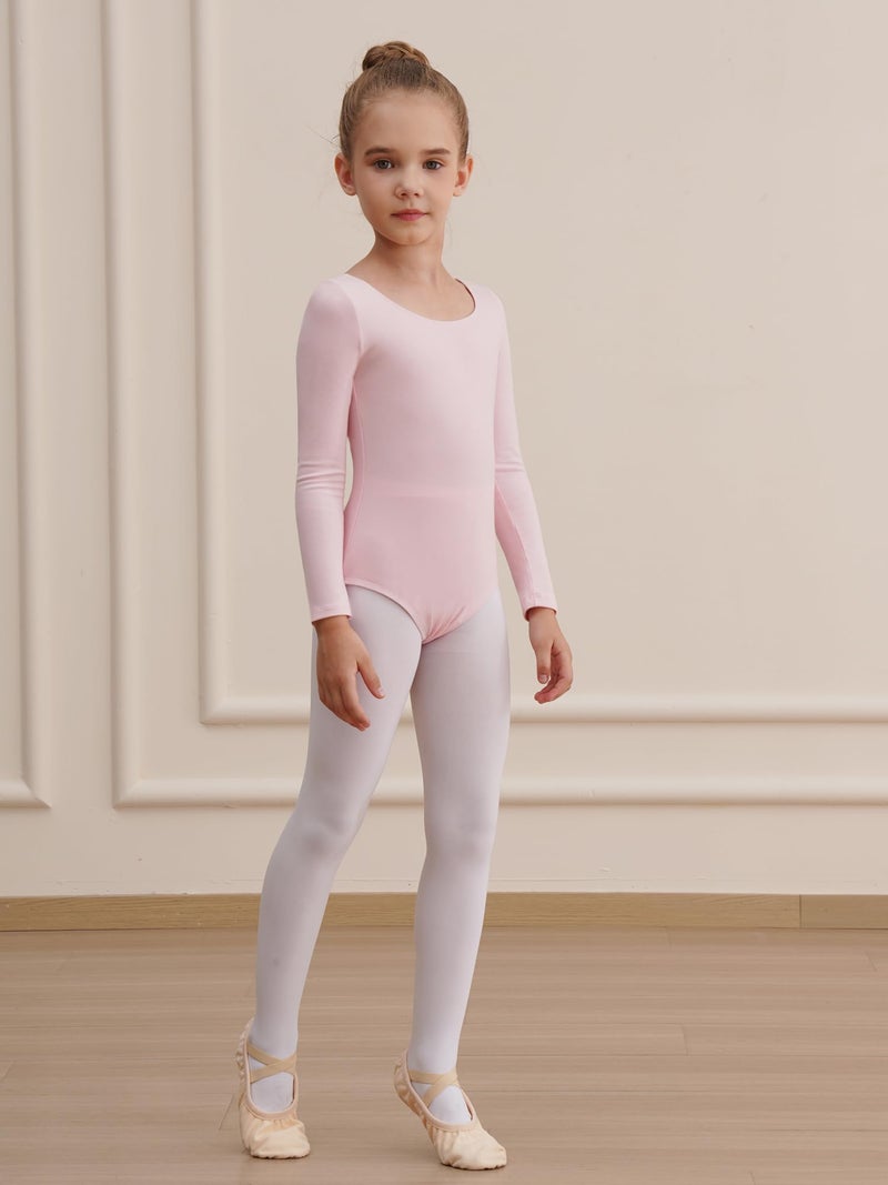 WEGETIT Long Sleeve Black Leotard for Girls Gymnastics Leotards Toddler Dance Ballet Bodysuit (Pink,4-6-Years) - Image 3